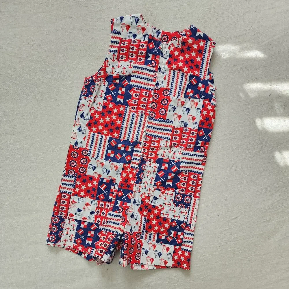Vintage Patriotic Sailor Jon Jon kids 6/7